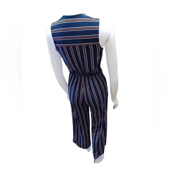 Design Lab Lord & Taylor V Neck Wide Leg Jumpsuit Size Small - Picture 5 of 9